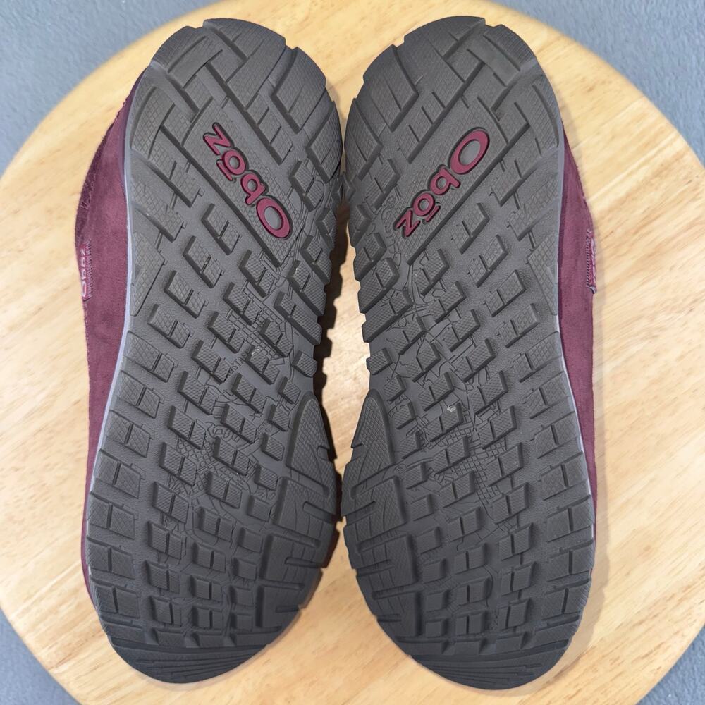 Oboz Jeannette Low Hiking Shoes Red Suede Lace Up Women’s Size 6.5 US - Picture 7 of 8